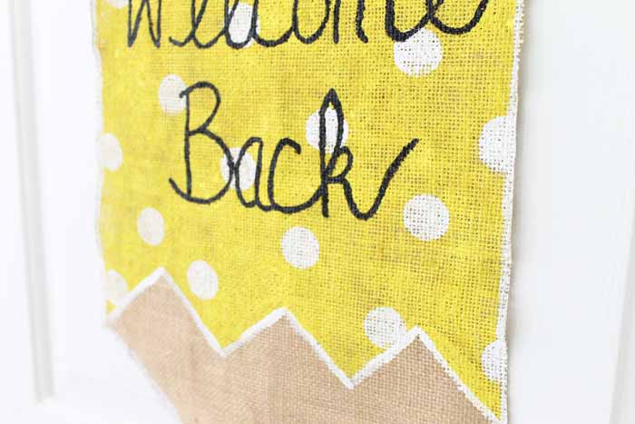 welcome back pencil wall hanging