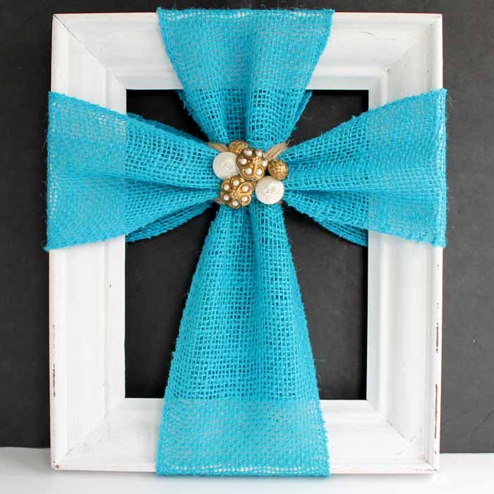 Cross Decor with Burlap
