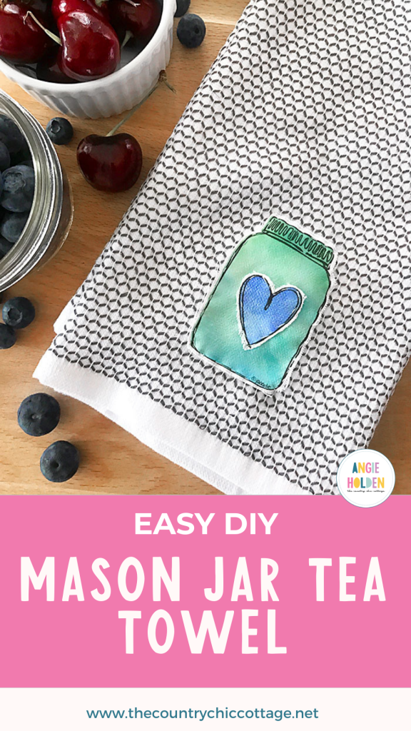 DIY mason jar tea towel