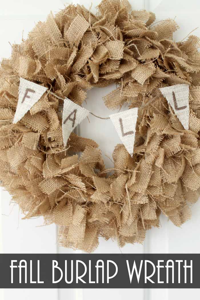 This this DIY fall burlap wreath is the perfect way to add a touch of rustic decor to your home this fall