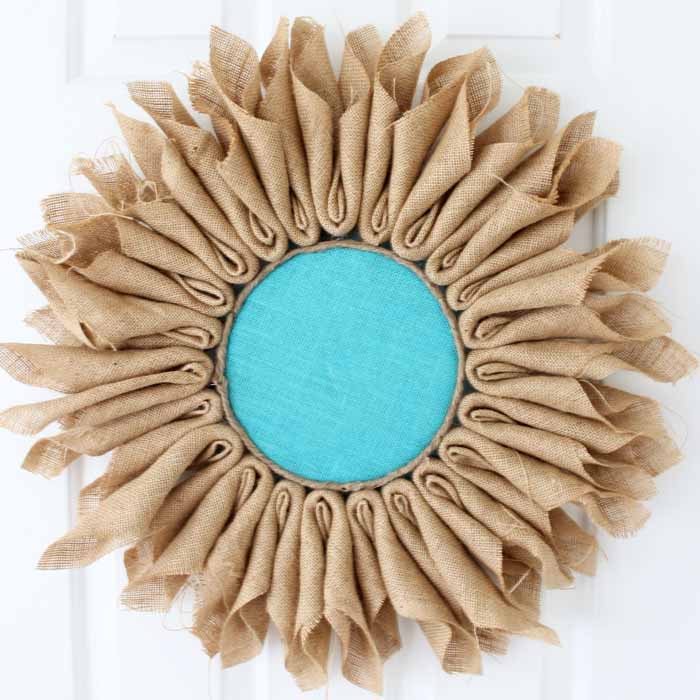 These burlap flowers are perfect decor for anywhere in your home