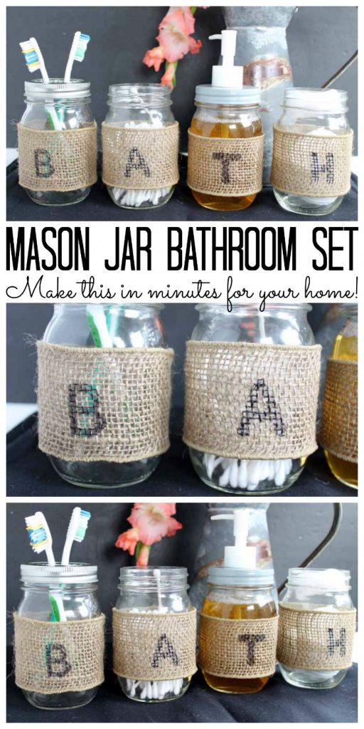 DIY Mason Jar Bathroom Set Make Your Own Angie Holden The Country