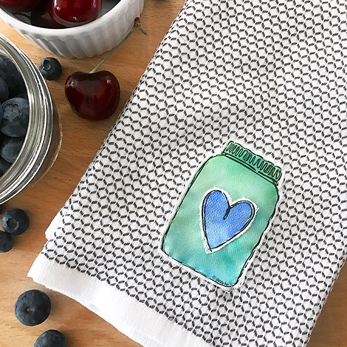 Easy DIY Mason Jar Tea Towel Angie Holden The Country Chic Cottage