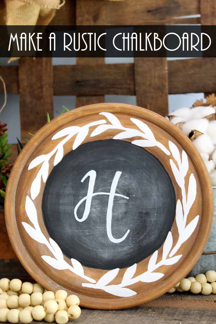 Farmhouse rustic chalkboard pin image