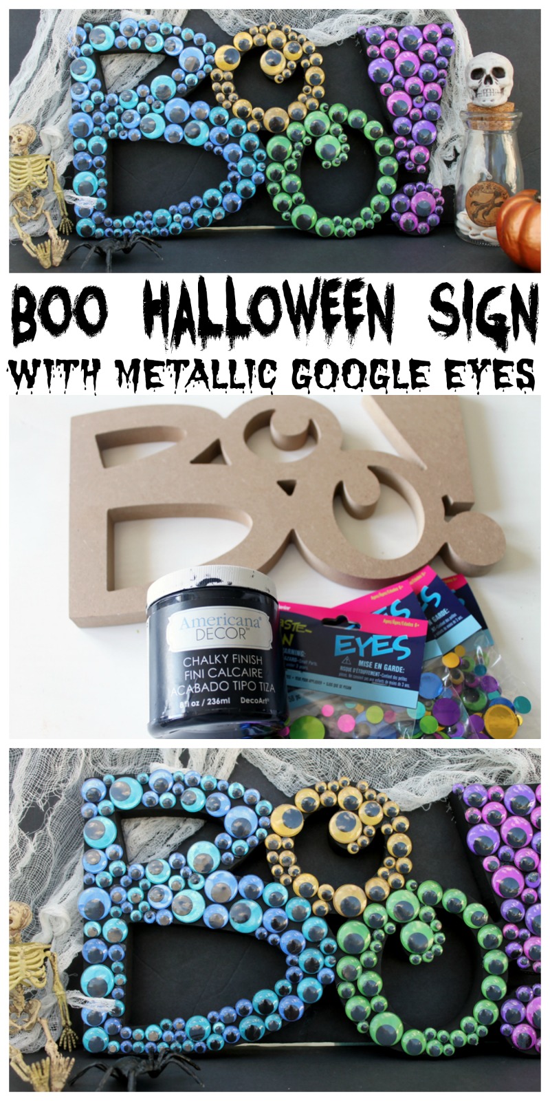 Halloween boo sign pin image