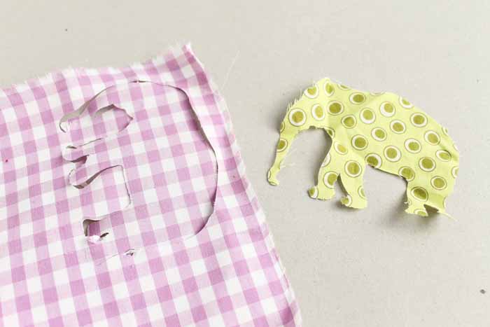 The Cricut Maker cut much more intricate, accurate cuts on this elephant shaped fabric than the Explore