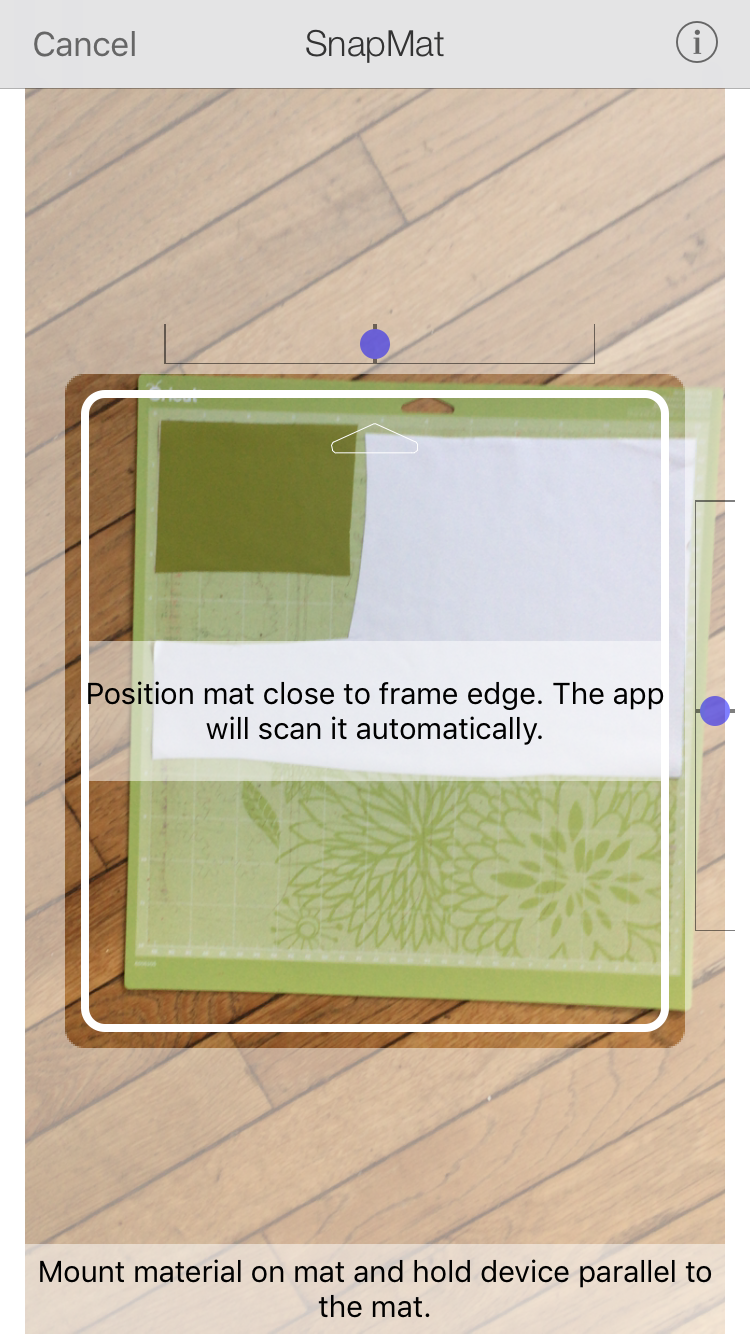 picture of capture directions for a Cricut mat