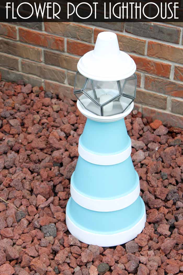 One flower pot lighthouse