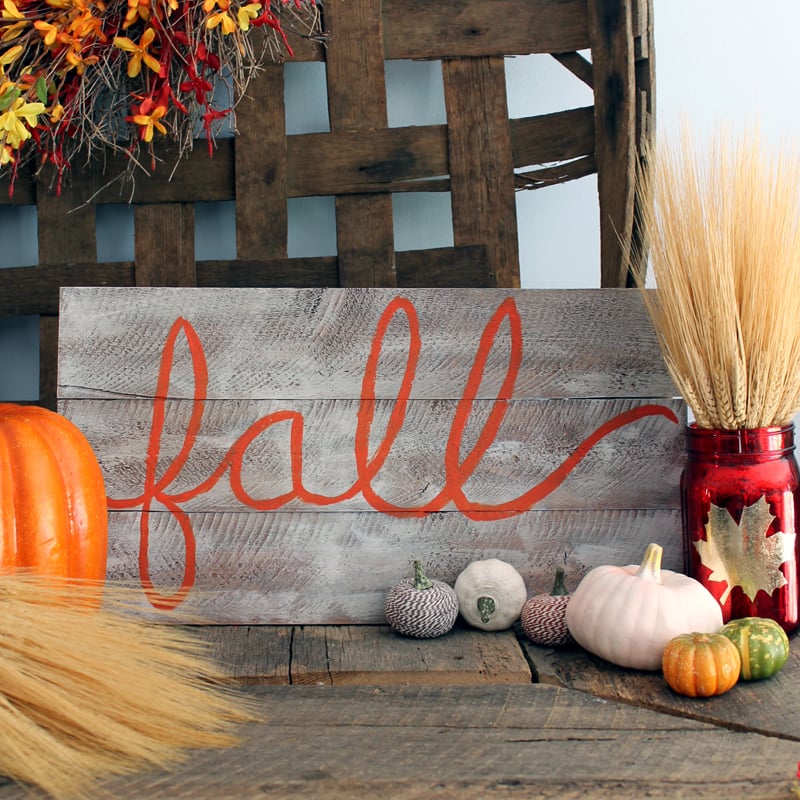 DIY painted fall sign