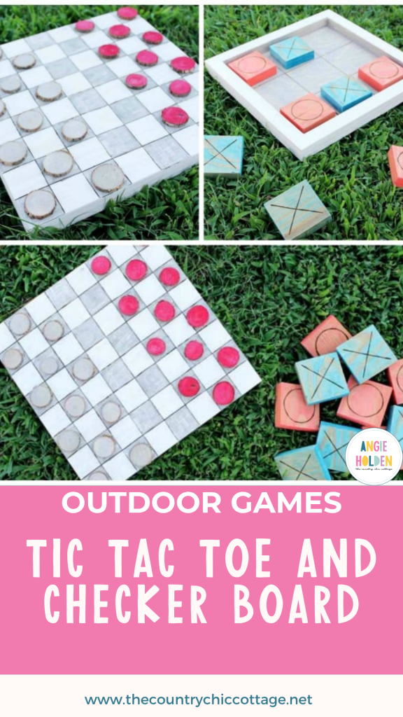 outdoor games - Tic Tac Toe and Checker Board 