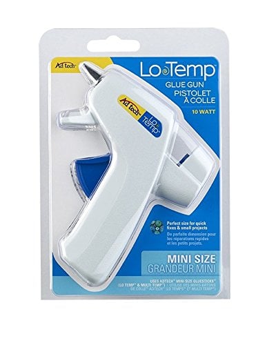 A lo-temp glue gun helps prevent hot glue burns by working just as well at a lower temperature