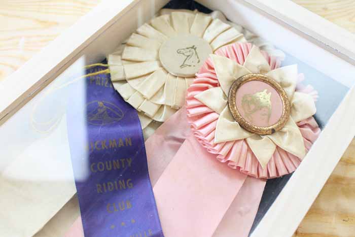 Make a shadow box display case for those precious memories!