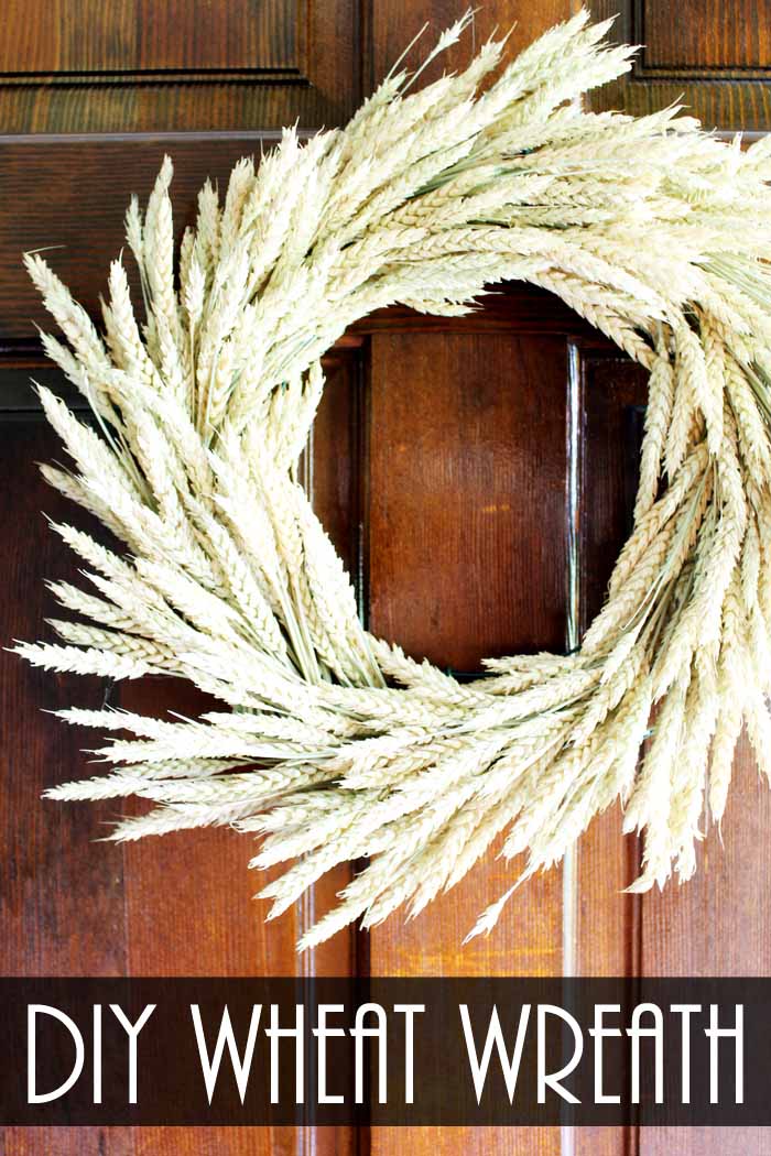 Make a wheat wreath this fall for your farmhouse style home!