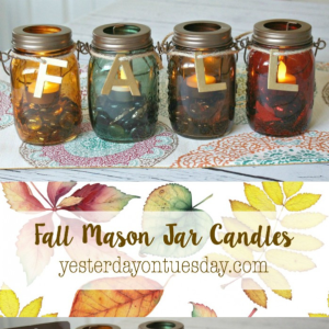 Fall Mason Jar Candles by Yesterday on Tuesday