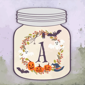 Free Printable Halloween Mason Jar Banner by The Cottage Market