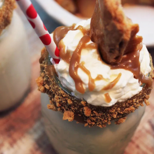Mason Jar Apple Pie Milkshake by The Cottage Market