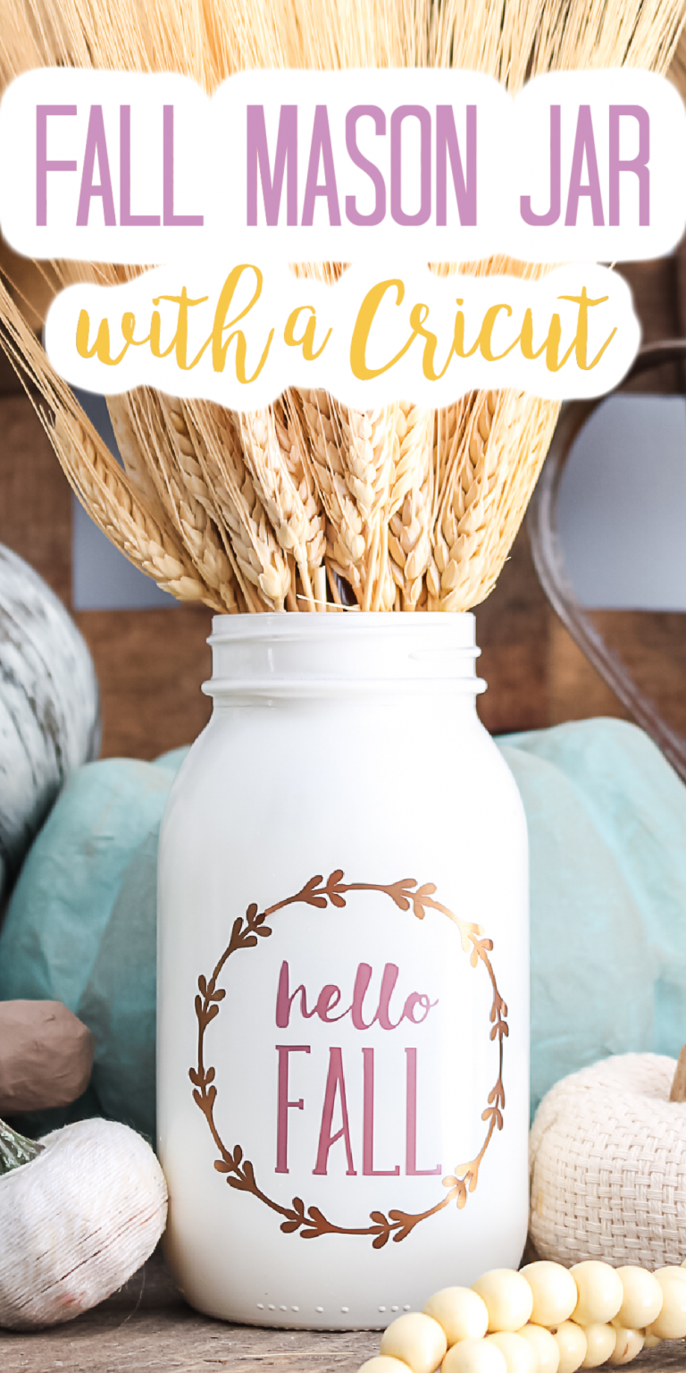 Decorative Glass Jars Put Vinyl on Mason Jars with Your Cricut Angie Holden The Country Chic