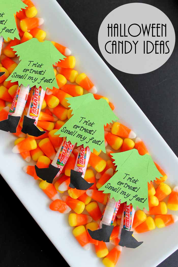 Need Halloween candy ideas? Try making these witch legs for a creative Halloween treat!