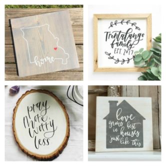 These hand lettered sign ideas are all less than $30! See them all here! Perfect for your farmhouse style home!
