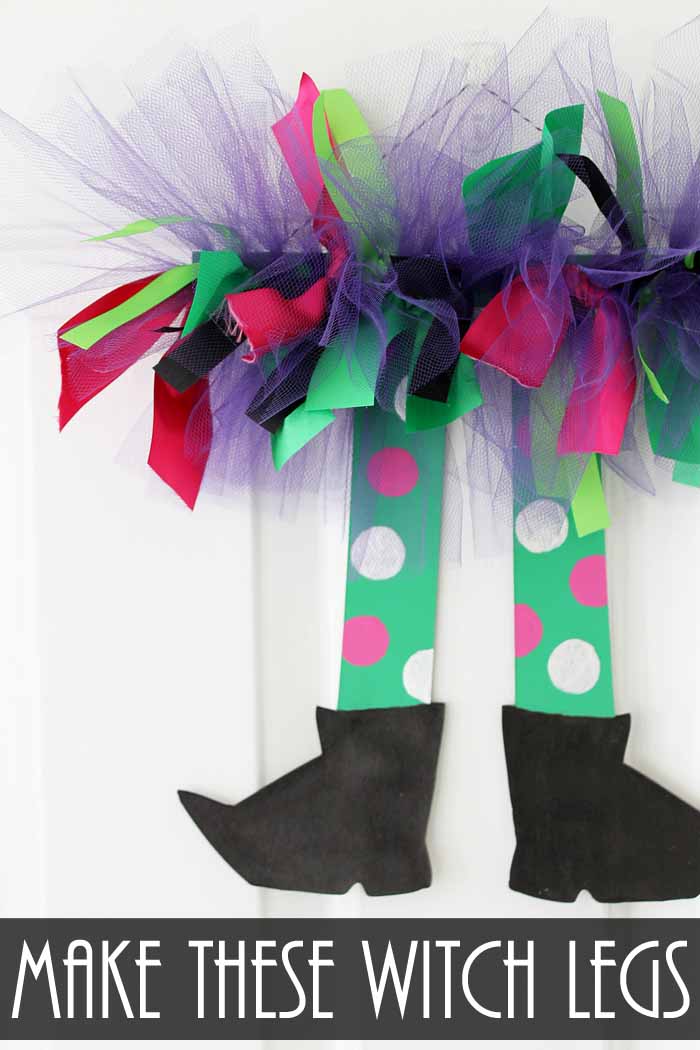 Make these witch legs for your Halloween decor in just minutes! A quick and easy Halloween decor project!