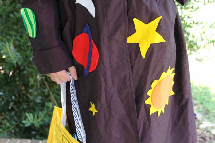 Up close view of Miss Frizzle costume