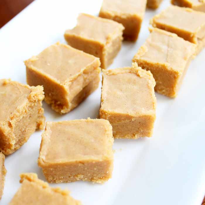 Pumpkin Fudge Squares on a plate