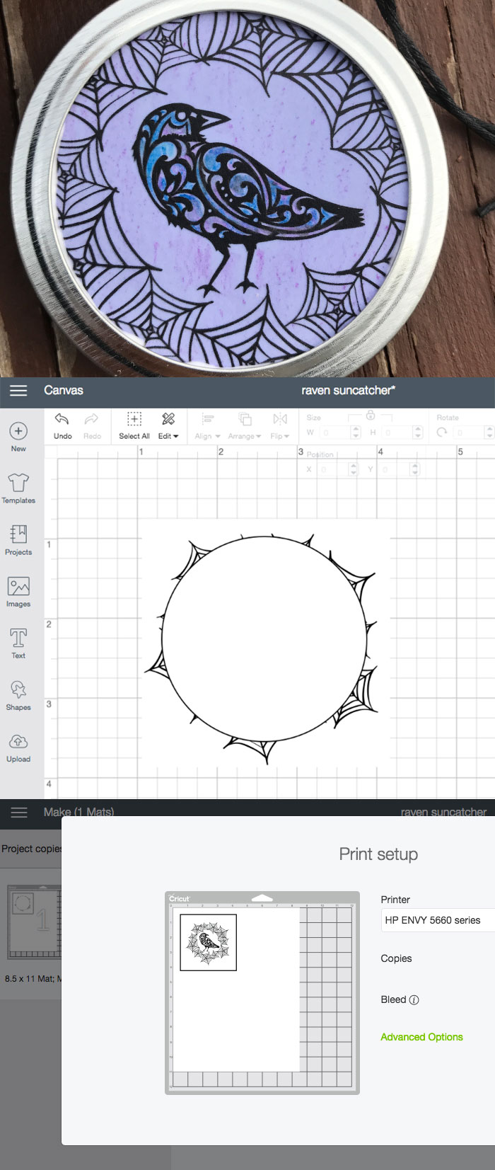 circle in cricute create space