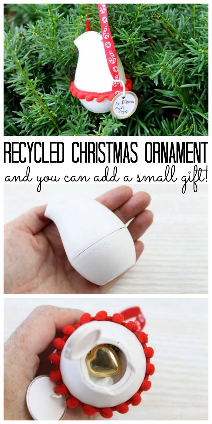 graphic image of recycled christmas ornament 
