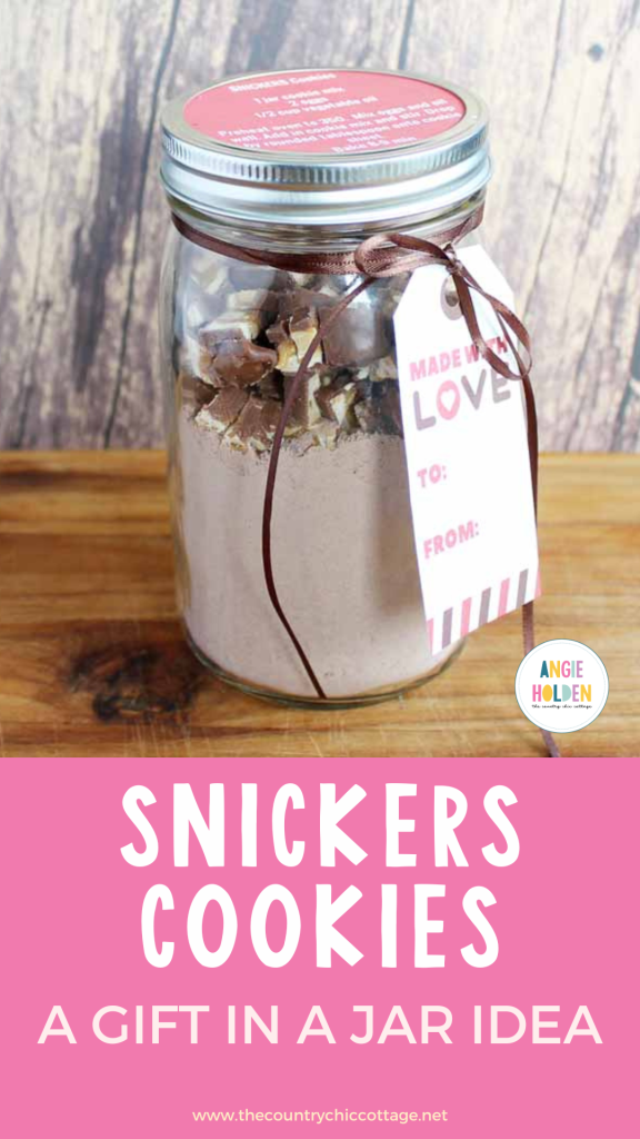 snickers cookies - a gift in a jar idea
