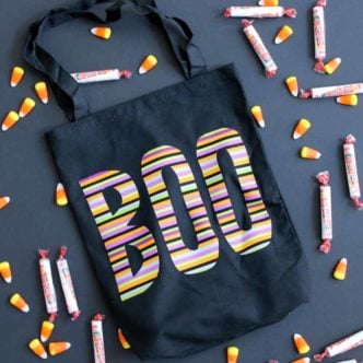 Make this trick or treat bag for your little one this Halloween! A quick and easy Halloween craft project!
