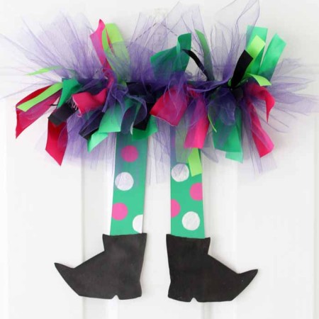 Make these witch legs for your Halloween decor in just minutes! A quick and easy Halloween decor project!