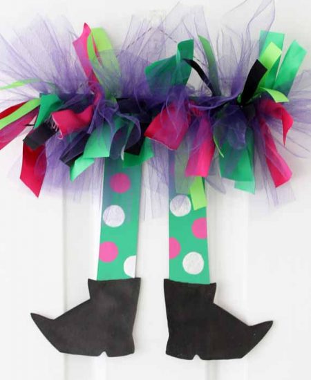 Make these witch legs for your Halloween decor in just minutes! A quick and easy Halloween decor project!