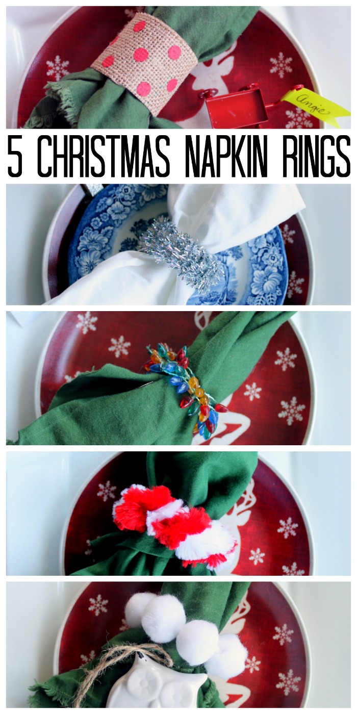 These 5 Christmas napkin rings are all easy to make and perfect for your holiday table!