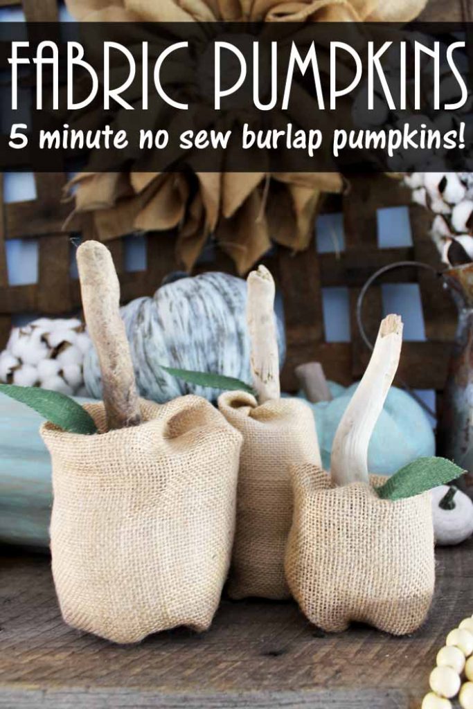 How to Make a Fabric Pumpkin: Make in 5 Minutes with Burlap - Angie ...