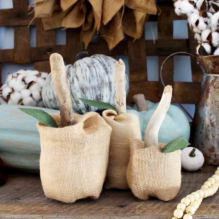 stuffed pumpkins made from fabric