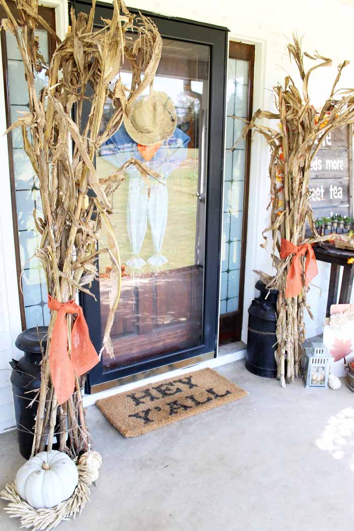 A Fall Front Porch and Farmhouse Style Wheat Bundles