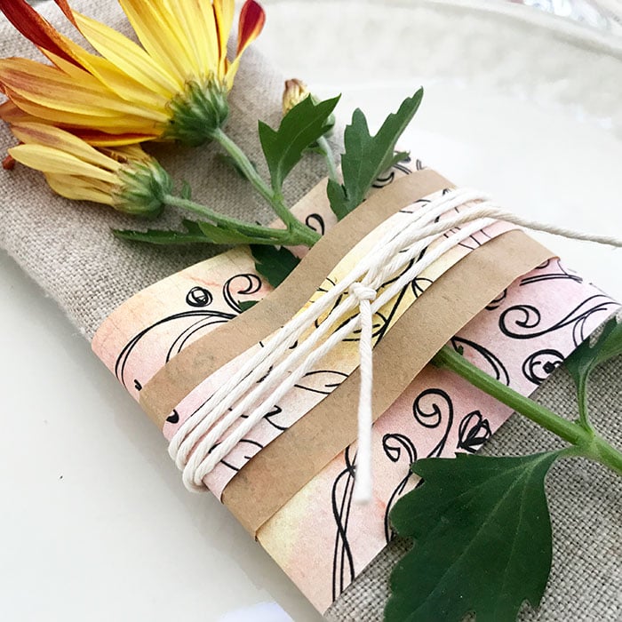 flowers used with napkin rings