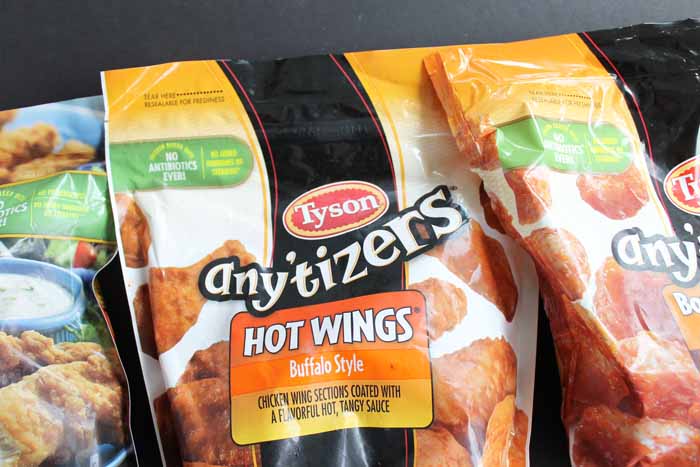 close up of a bag of hot wings
