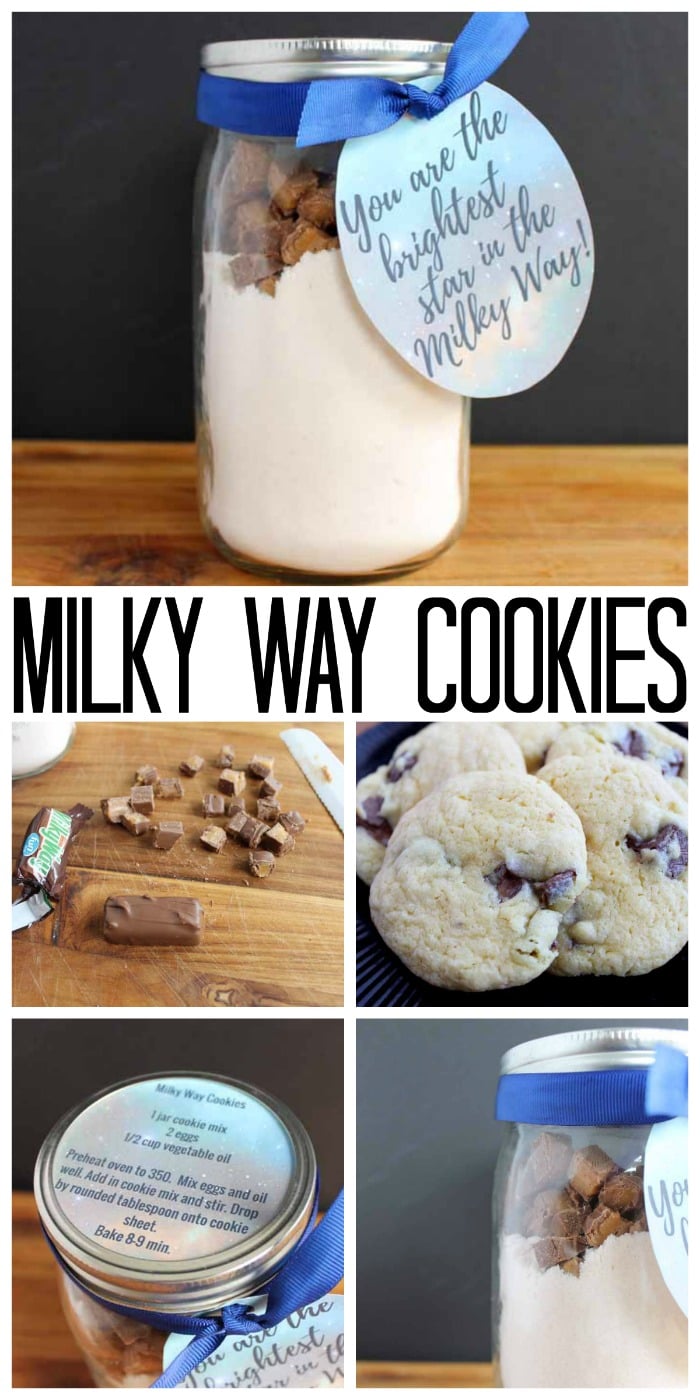 milky way cookies gift in a jar