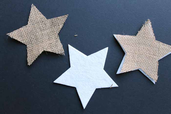Christmas tree burlap stars