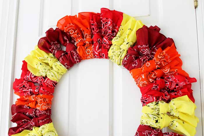 fall bandanna wreath