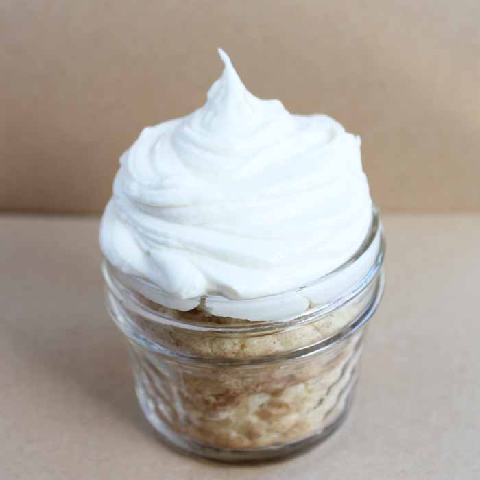 mason jar dessert with buttercream recipe topping