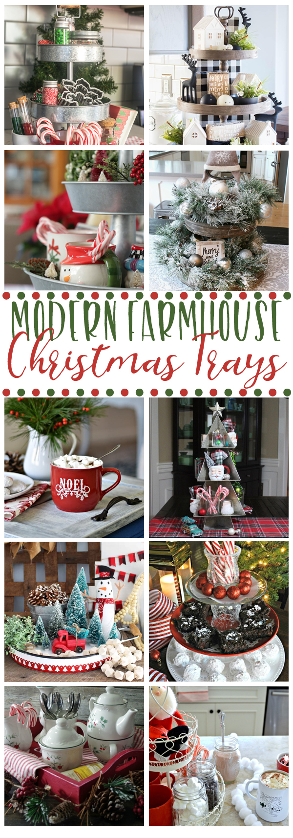 Christmas tray ideas with farmhouse style for your holiday home!