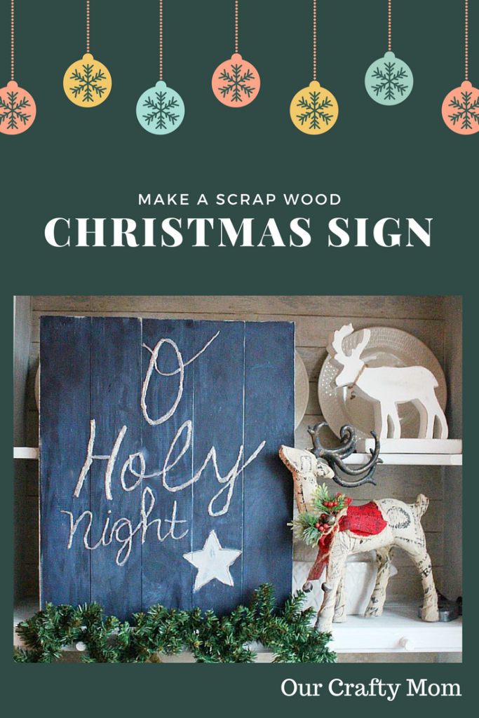 o holy night sign on rustic wood