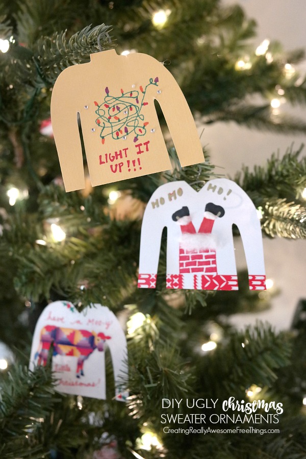 ugly sweater christmas ornaments