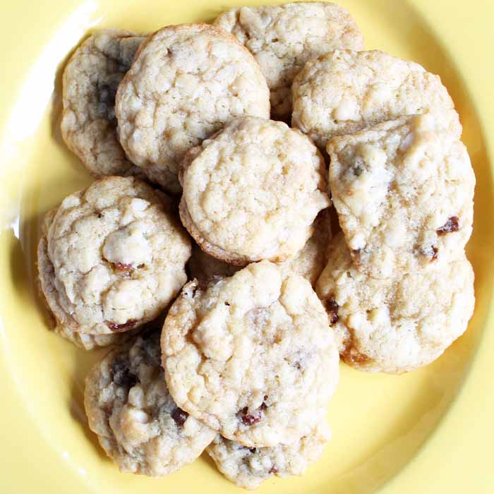 Hawaiin cookies on a plate