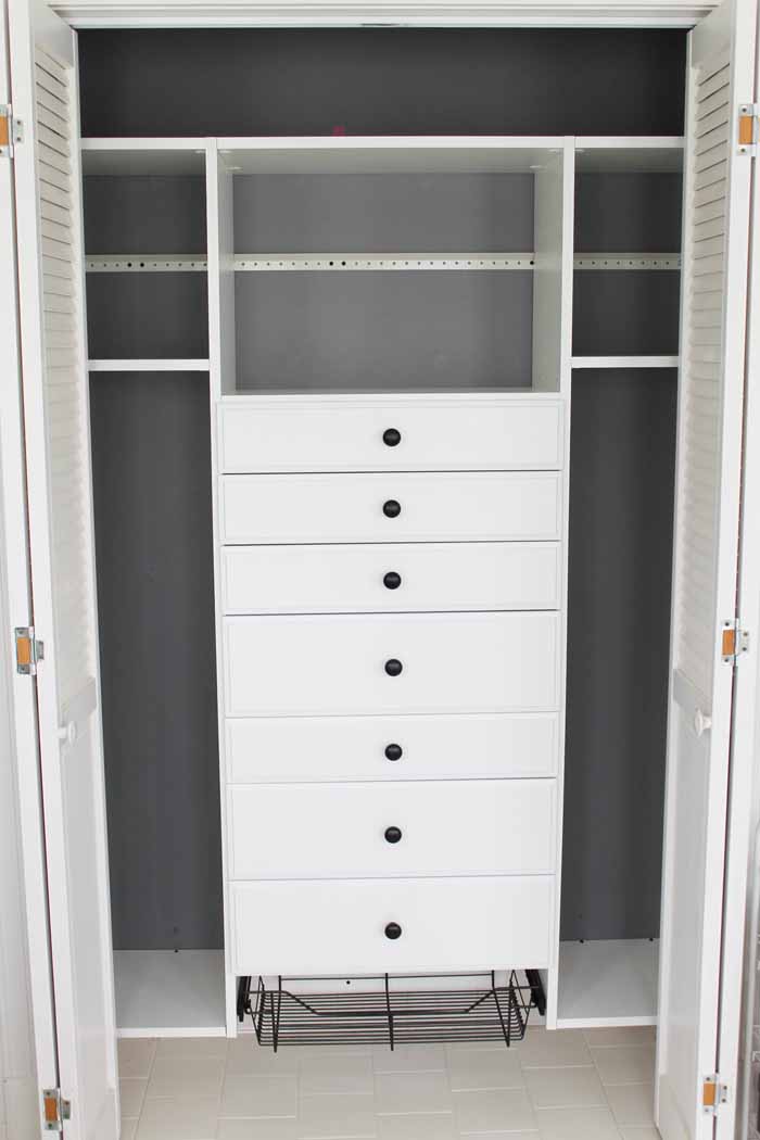craft closet design from EasyClosets installed