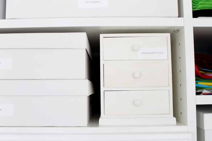 white boxes in a closet
