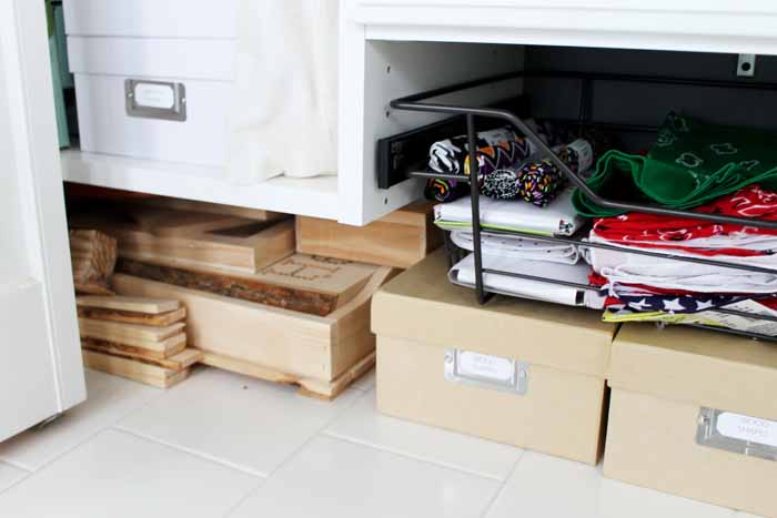 wire basket in a drawer