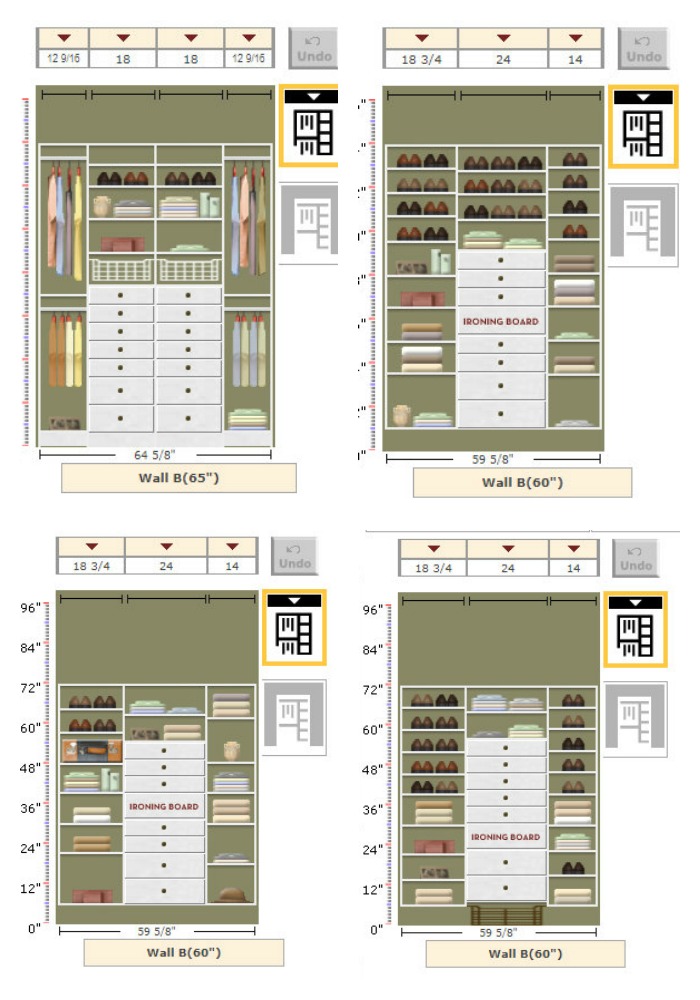 The design process of a custom craft closet.